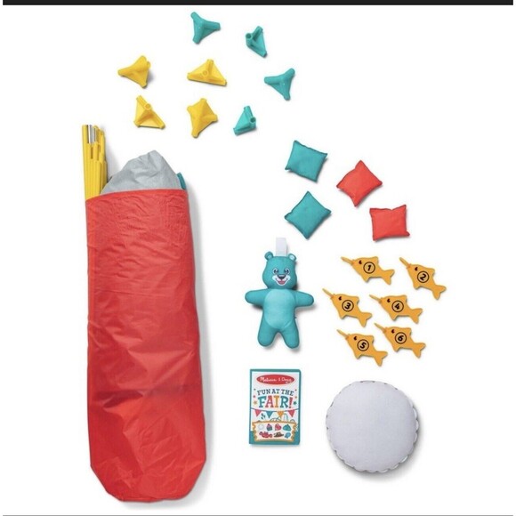 Melissa And Doug Fun at the Fair Game Center Play Tent 4 Sides of Activities - Picture 4 of 6